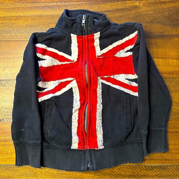 Guess Other - Guess Jeans toddler full zip sweatshirt size 3T UK Flag